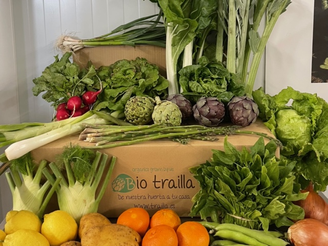 Paniers de fruits et légumes , Bio trailla